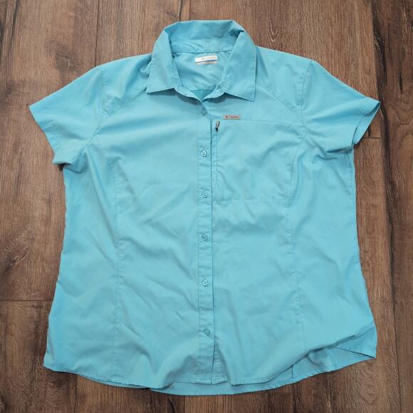 Columbia Women's XXL Button Up Shirt Hiking Swiftie Outdoors Fish Performance - Picture 1 of 5